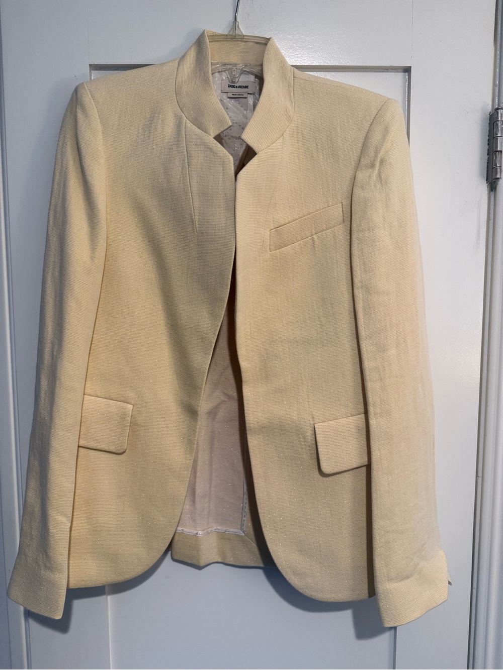 Zadig & Voltaire Women’s Yellow Stand-Collar Blazer